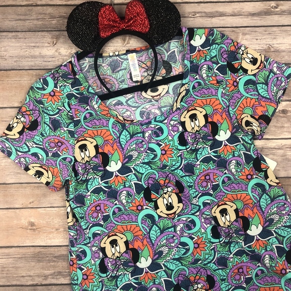Minnie! LuLaRoe x Disney Classic T Paisley - Picture 2 of 8